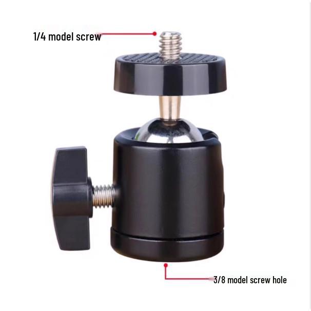 17mm Ball Head Camera Phone Stand with Swivel Head & 1/4 Phone Clip for Live Streaming, Horizontal, Vertical, & Top-Down Shooting