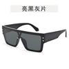 High Quality Men Sun Glasses Square Shape Rivets Decoration Female Sunglasses Punk Stylish Sunglasses Women