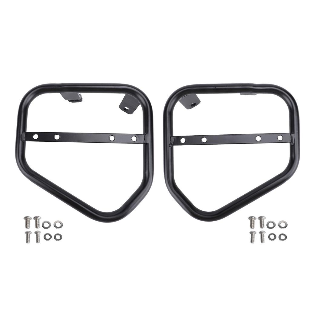 Motorcycle Side Trunk Bag Bracket Extra Storage Iron Motorcycle Side Mount Luggage Shelf for Scrambl