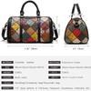 Genuine Leather Women Handbags Ins kroea fashion patchwork handbags colorful Bohemia style women totes ladies hand bag