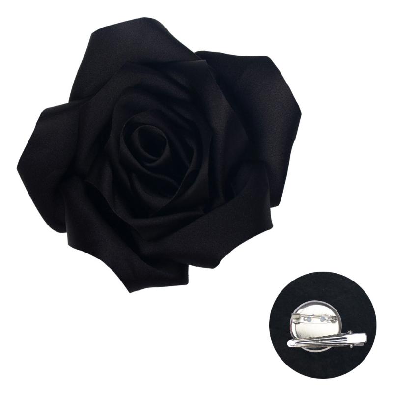 Exaggerate Multi-Layer Fabric Rose Flower Brooch For Women Girl Magazine Wedding Shoot Accessory Pin Dress Suit Corsage