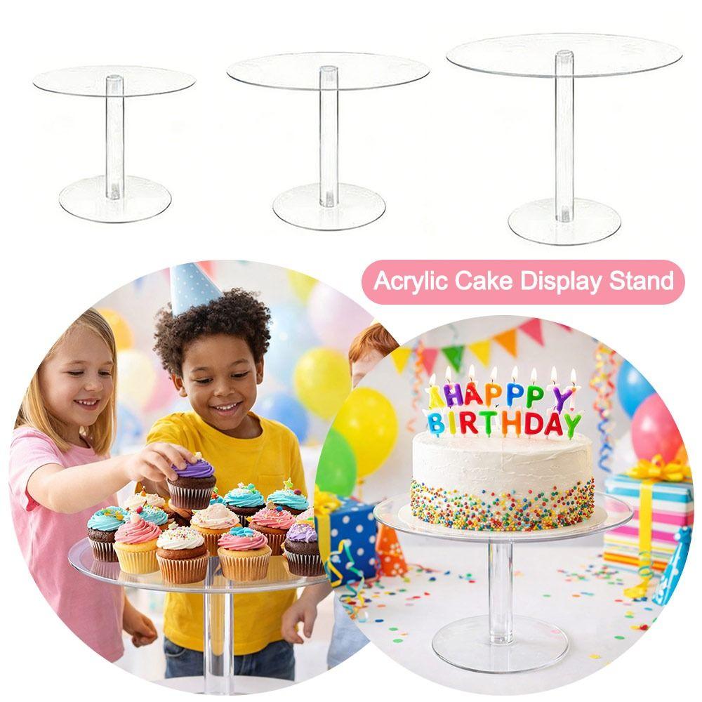 Gifts Acrylic Cake Stand Transparent Double-layer Dessert Display Rack Round Party Dessert Stand Wedding Birthday