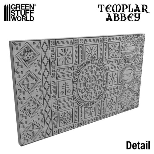 Green Stuff World Rolling Pin, Knights Templar Crest, 145mm Long, 25mm Diameter, Hobby Tool, GSW-2987