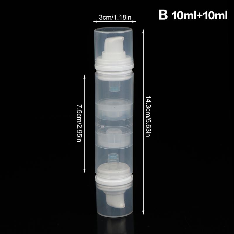 5Ml/10Ml Double Headed Vacuum Press Type Spray/Lotion Packaging Bottle Refillable Makeup Cosmetics For Cream Gel Container