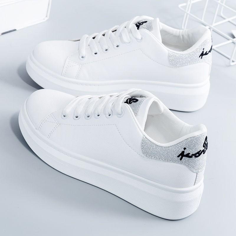 Trend Simple White Shoes New Spring and Autumn Fashion Classic Versatile Student Leisure Sports Running Flat Baseplate Shoes