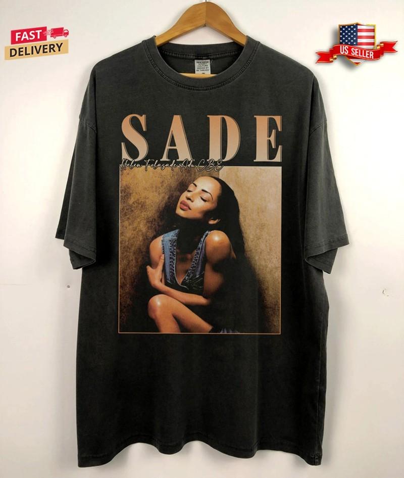 Men's Cotton T-Shirt, Quick Dry Breathable, Summer Casual Wear Vintage Sade 90s Concert T-Shirt, Unisex Pop Music Tee, Casual Streetwear Gift