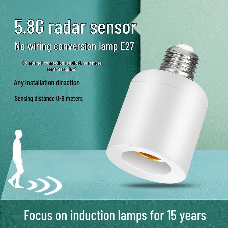 Intelligent Remote-Control E27 Wireless Lamp Base with Delay Switch for Bedroom