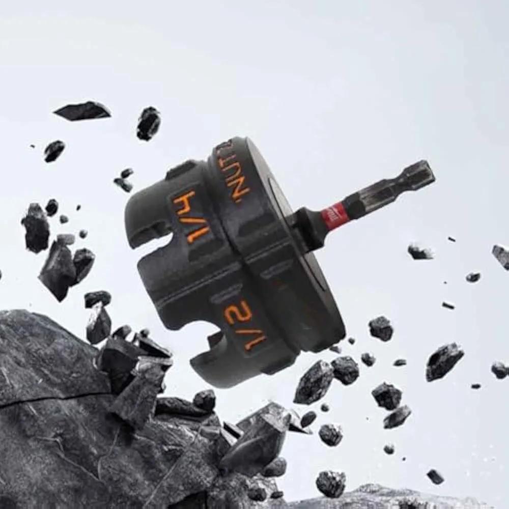 Nut Remover Bolt Extractor Tool Nut Zipper Drill Attachment for Conduit Racks Socket Wrenches