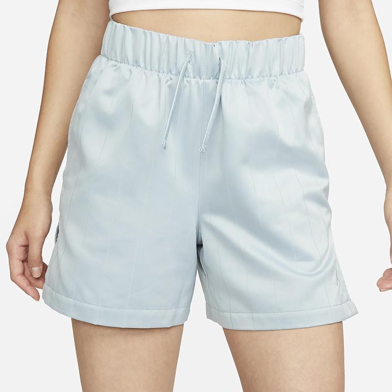 Jordan Heritage Solid Color Lace-Up Embroidered Logo Sports Training Running Shorts Women Shorts Blue DO5018-366