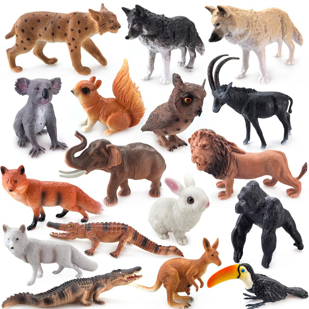 Zoo Animal Model Set, Tiger Lion Leopard Realistic Figure Boys Girls Birthday Gift