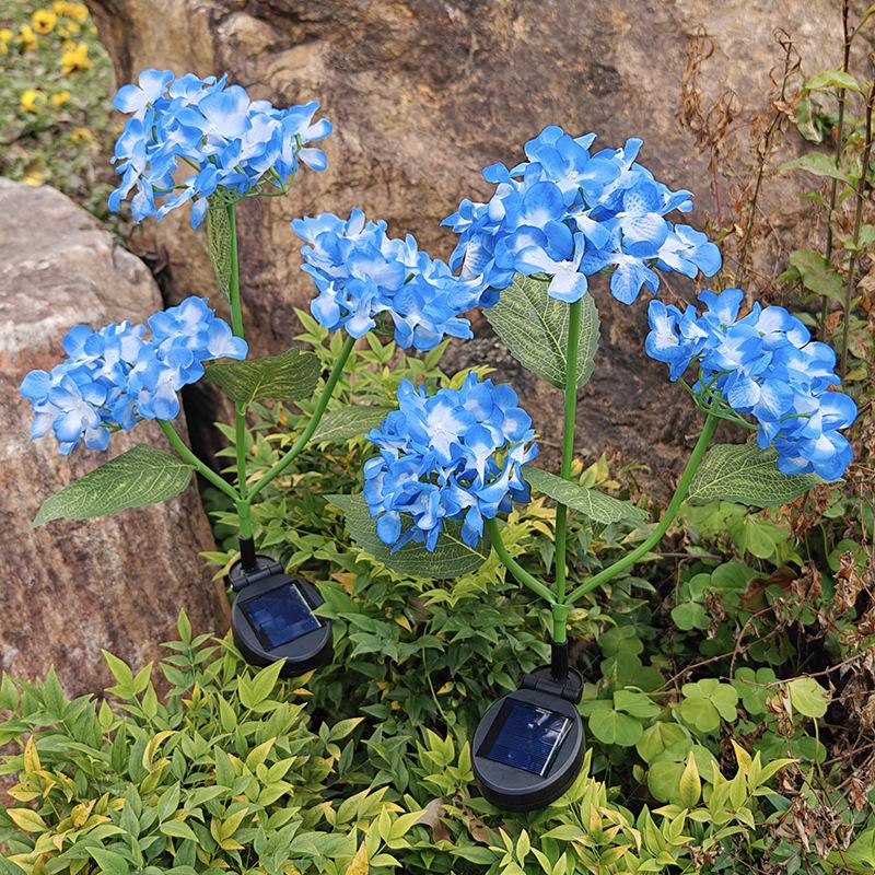 Waterproof Solar Hydrangea Garden Light - Outdoor Decorative Lawn Lamp