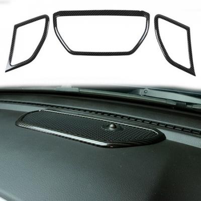 Car Center Console Speaker Trim Cover Frame For Dodge Ram 1500 18+ Carbon Fiber