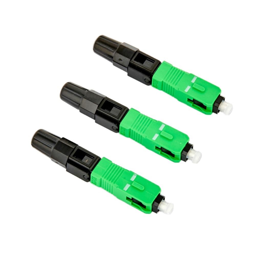 10/50/100PCS SC APC Pre-Buried Fiber Optic Quick Connector FTTH Cold Splicing Adapter ≤0.3dB Low Insertion Loss Fast Home Wiring