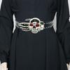 Girl Glittered Waist Belt Street Dance Jeans Belt Decorative Studded Skull Belt