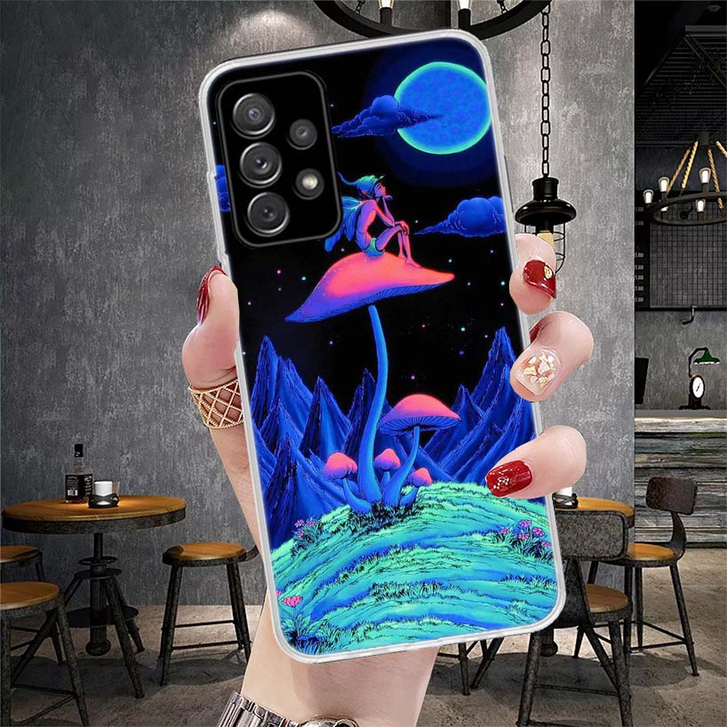 Weird Mushroom Psychedelic Soft Phone Case For Samsung Galaxy S22 S23 S24 S25 Edge S26 Ultra S20 FE S21 Plus + Fundas Coque Gala