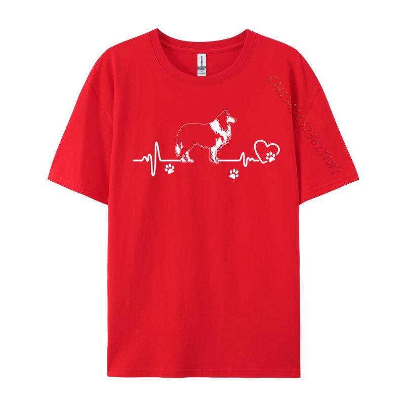 

My Rough Collie Always In My Heart Heartbeat Coupons Men Top T-Shirts Combed Cotton Tops Shirts Gift Sweatshirts Top Quality S