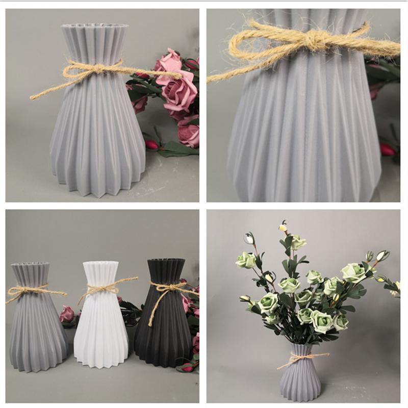 Vasă din plastic europeană Ornamente pentru decorarea camerei de zi Vaze din plastic origami moderne pentru aranjamente florale Decorarea casei