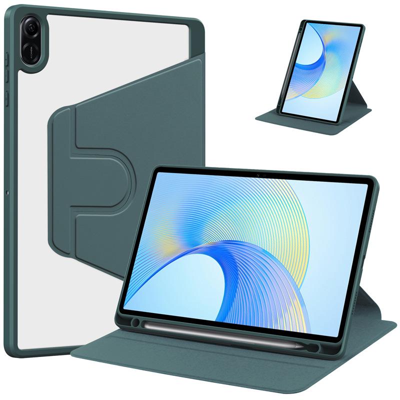 Honor X8A 11" Ultratenké pouzdro s koženým otočným stojánkem odolné proti pádům s plným akrylovým krytím