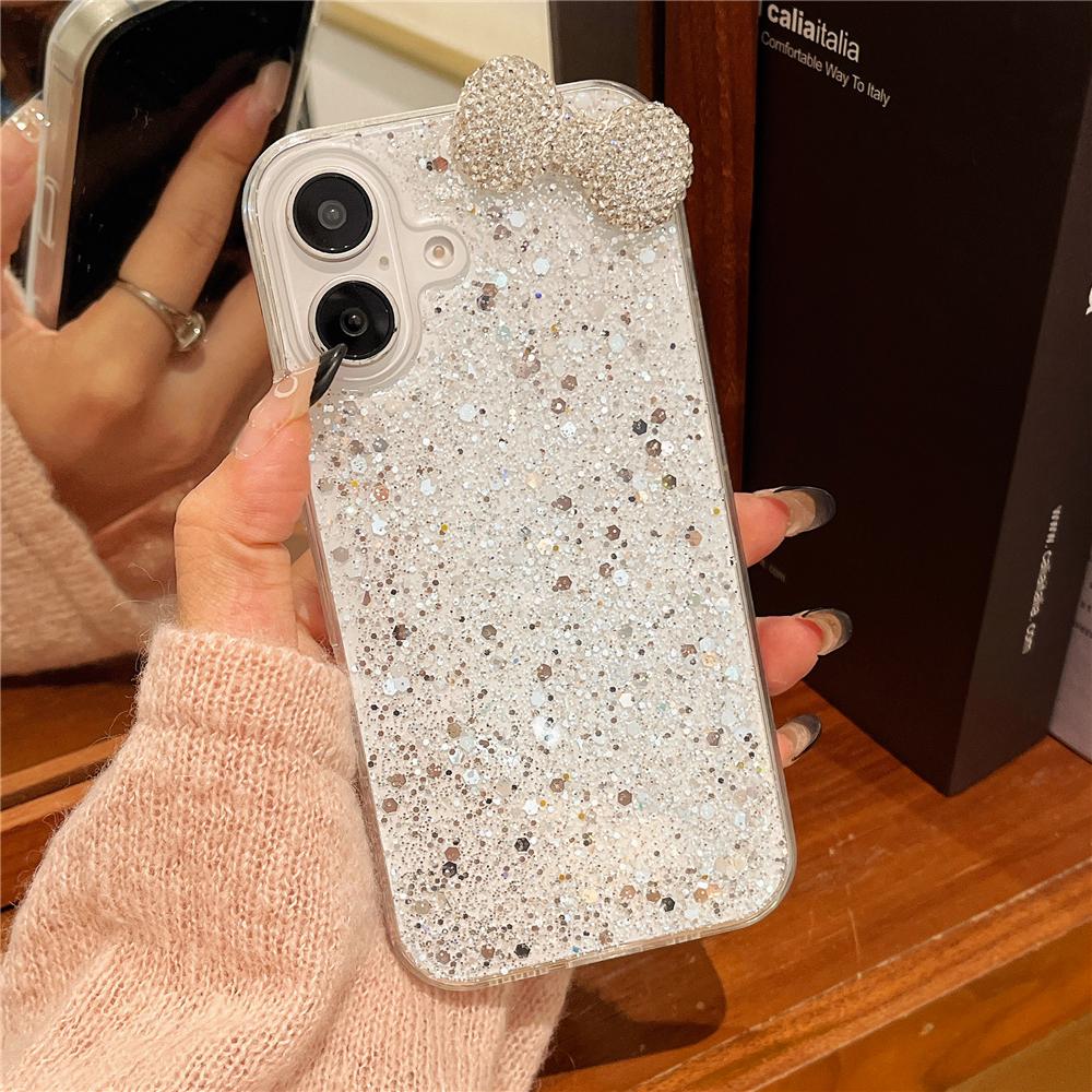 Luxusní 3D flash diamantový třpytivý kryt na telefon pro iPhone 16 15 14 13 12 11 Pro Max X XS Max XR 7 8 Plus Blingbling zadní kryt