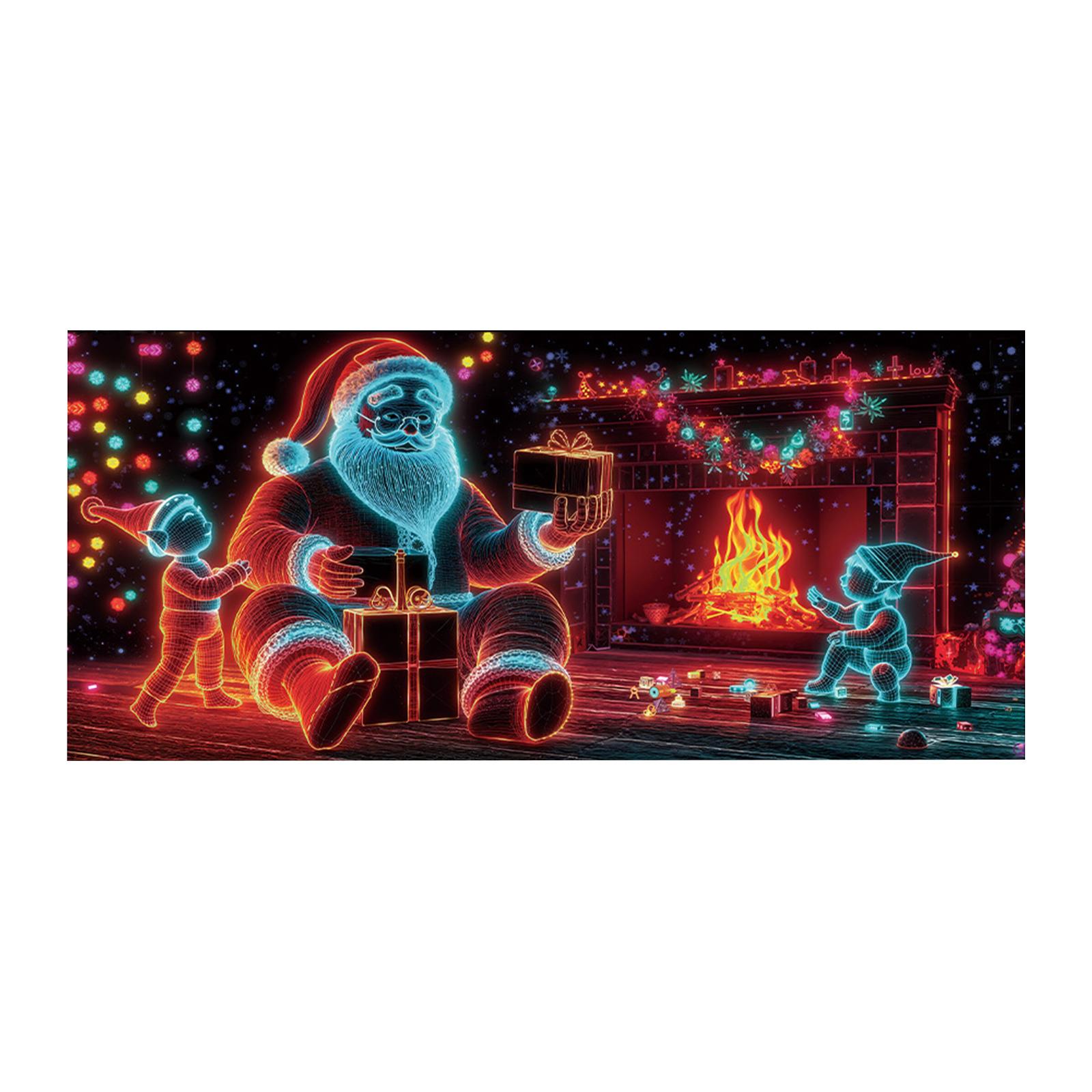 

Christmas Fluorescent Door Frame, Door Cover Background, Holiday Party Decoration, Christmas Decoration Hanging Cloth One Size