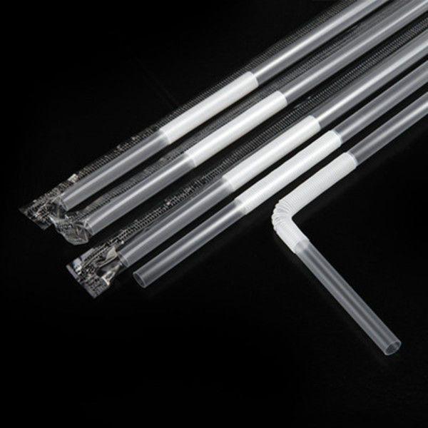Individually Wrapped Transparent Sharp Tip Boba Straws - Pack of 1