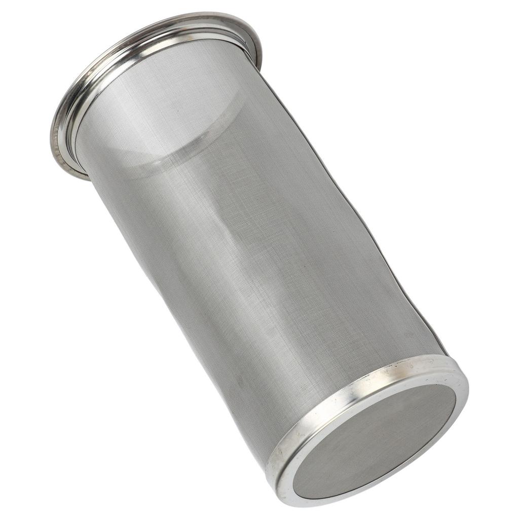 Cold Brew Coffee Filter Stainless Steel Reusable Wide Mouth Mesh Cylindrical Filter with White Gasket for Tea