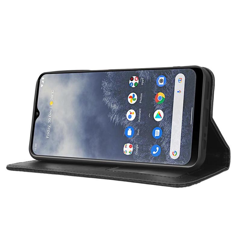 Nokia G60 5G Magnetic Flip Leather Case with Card Slot, Retro Design