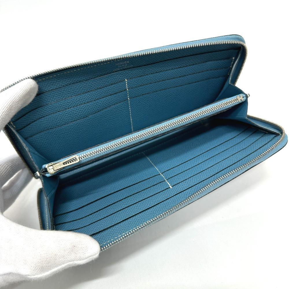 HERMES Asap Long Classic Round Wallet Long Wallet Long Wallet Epsom Blue gene