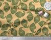 Soimoi Blue Japan Crepe Satin Fabric Green Paisley Printed Craft Fabric by the metre 42 Inch