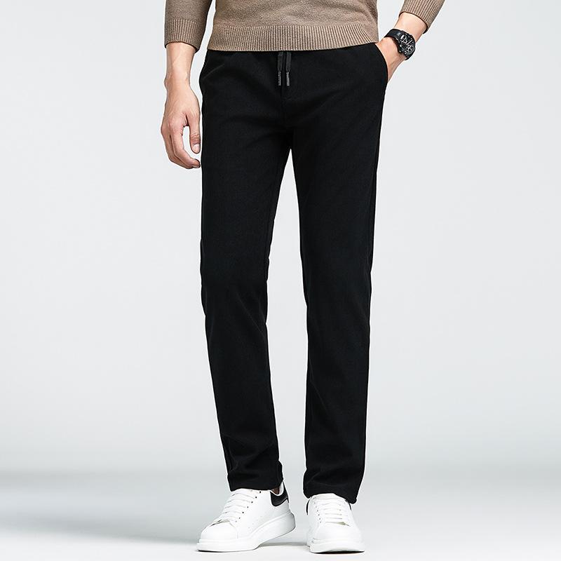 Men's Oversized Formal Plus Velvet Thick Corduroy Casual Fleece Pants Sweatpants Track Pants Drastring Blazer Trousers Suit Panats For Men