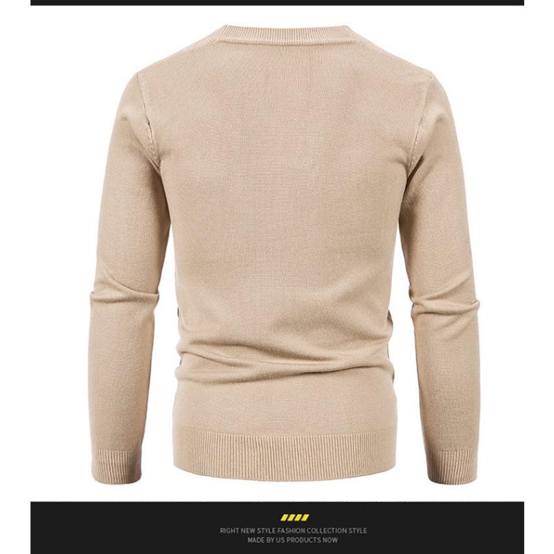 Cardigan Sottile da Uomo Casual a V Scollo a Manica Lunga in Maglia