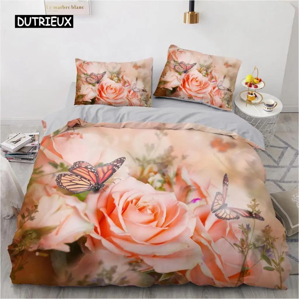 Luxury 3D Bedding Set Europe Double Duvet Cover Comfortable Blanket Quilt Nordic Bed Linen