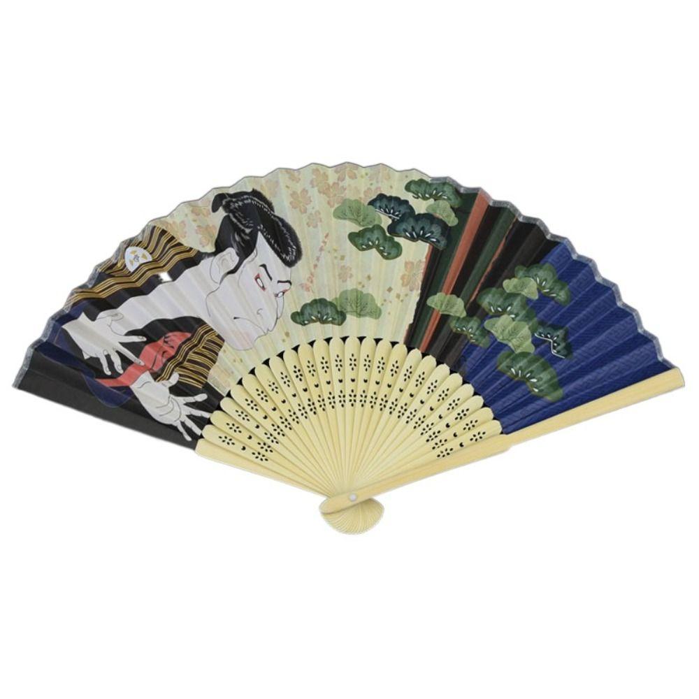 Vintage Japanese Style Folding Fan Paper Fan Props Fan Portable Dance Hand Fan  Home Decoration