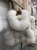 Xiaohua's white tea vest new Korean ins style thin fox hair vest fur coat female