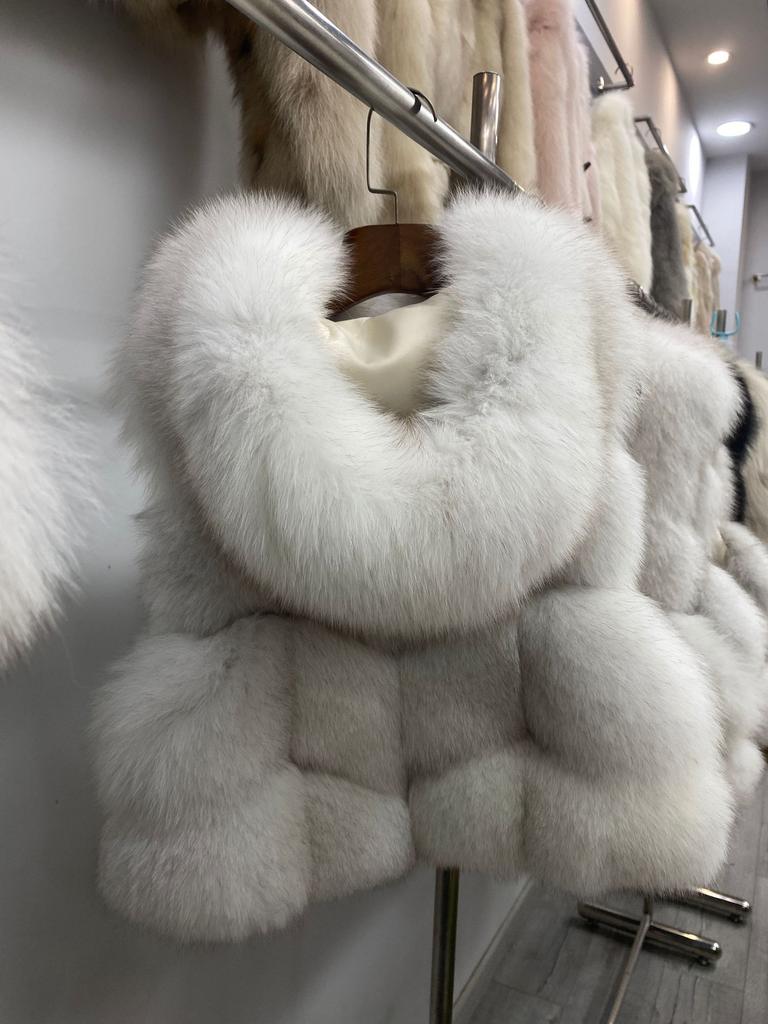 Xiaohua's white tea vest new Korean ins style thin fox hair vest fur coat female