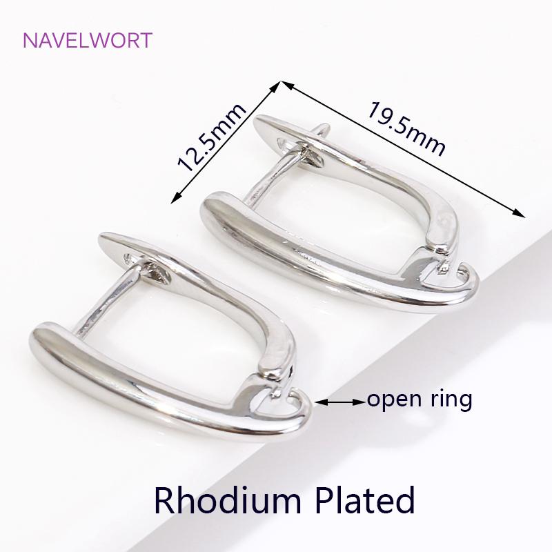 DIY Earring Making Accessories 18K Gold Plated Smooth Earring Hook Clasps Brass Metal Earwires Hooks,Jewelry Making Supplies