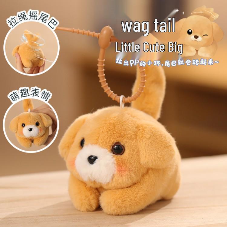 Wagging Tail Puppy & Meowing Cat Plush Toy Pendant
