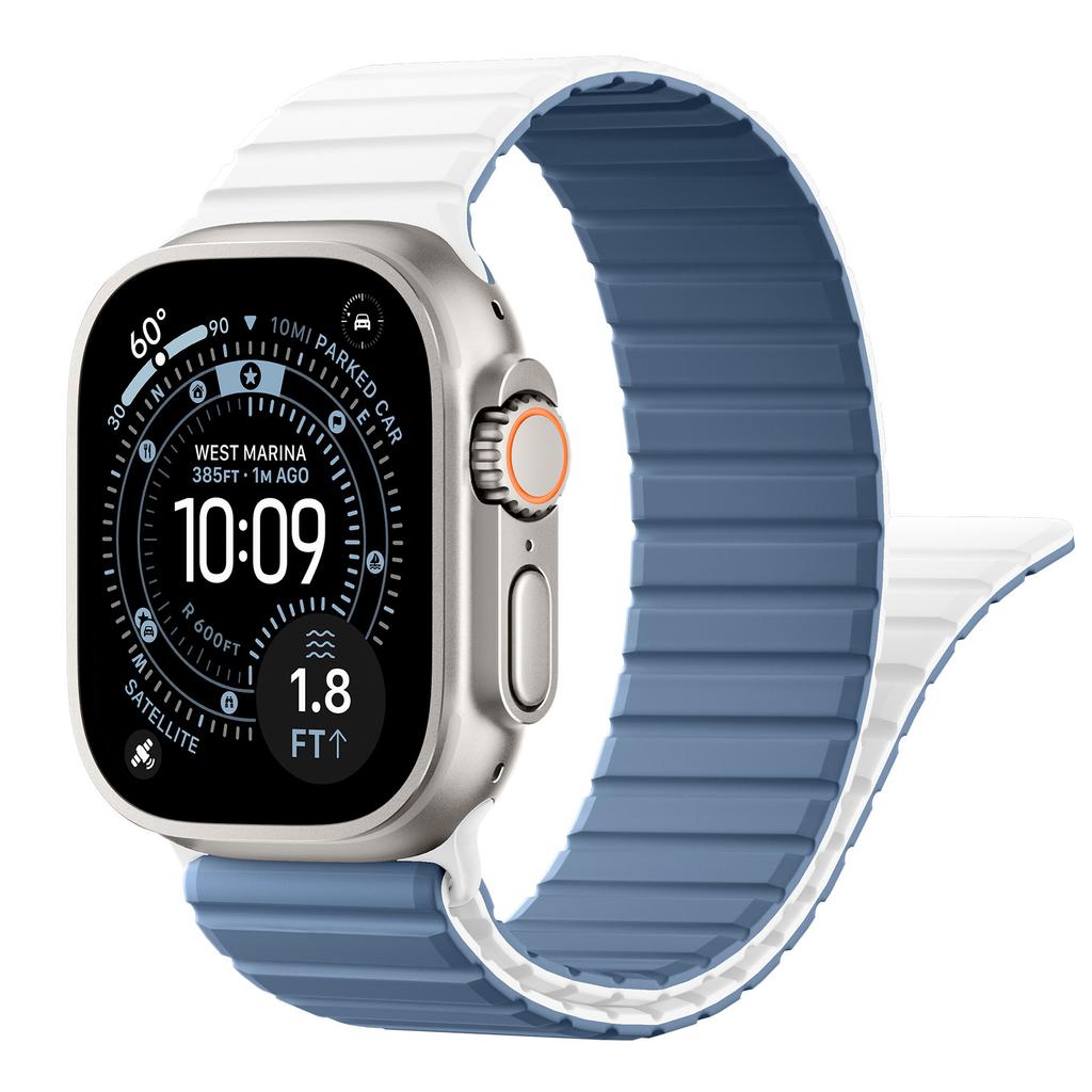Strap for Apple Watch Ultra 3 Band 49mm 46mm 45mm 44mm 42mm Magnetic Silicone Bracelet Correa iWatch Series 11 10 9 8 7 6 5 Se 3
