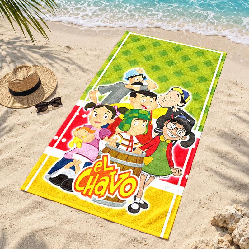 El chavo Microfiber Beach Towel Quick Dry Sand Free Lightweight Beach Towels for Travel Swimming Camping