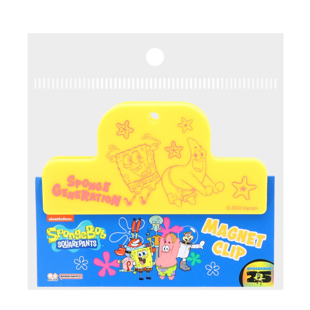Stationery SpongeBob SquarePants Clip with Pattern S3624862 Sun-Star Magnet, B,