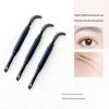 Double-Headed Eyebrow Brush: Soft Bristles, Angled Blade, Spiral Mascara Brush with Cover, Portable Makeup Tool
