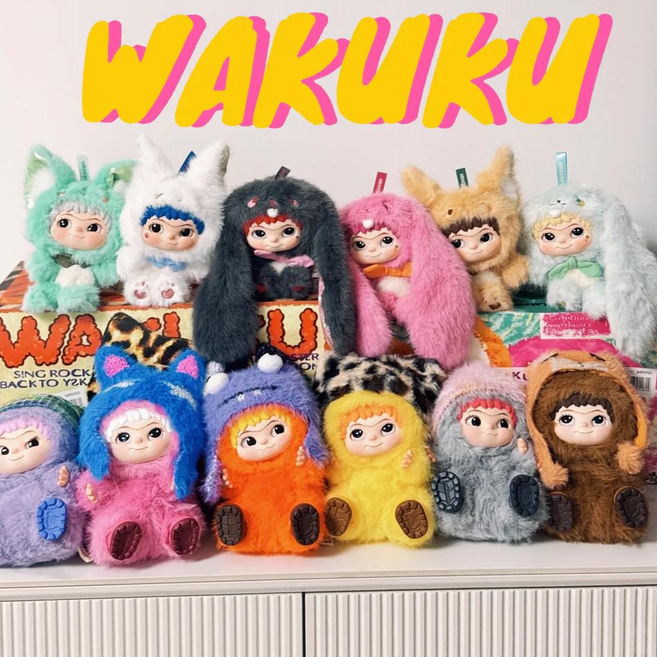 Wakuku Fuzzy Trendy Fun Party Blind Box Cute Wakuku Action Figure Mystery Box Cute Doll Bag Pendant Doll Surprise Bag Gift‘s Toy