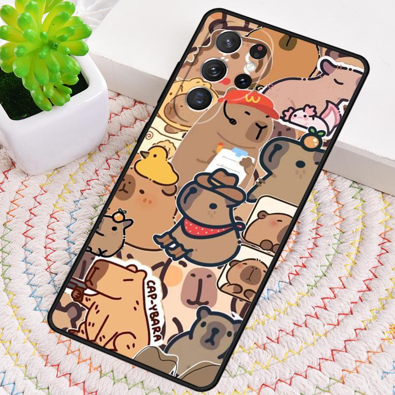 Cute Cartoon Capybara Phone Case for Samsung Galaxy note 10 pro S26 Ultra S23 S24 FE S25 S21 S22 PLUS shockproof Cove