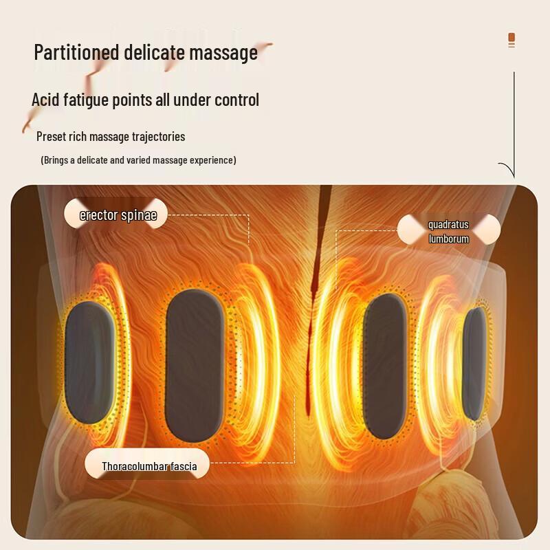 AUX Wireless Pulse Waist Massager with Heat Therapy CN plug (adapter included)