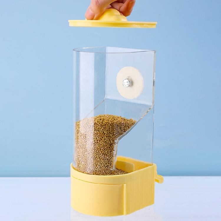 Plastic Parrots Food Holder Automatic Bird Feeder Hanging food Dispenser for Bird Cage Minimizing Waste for Small Birds