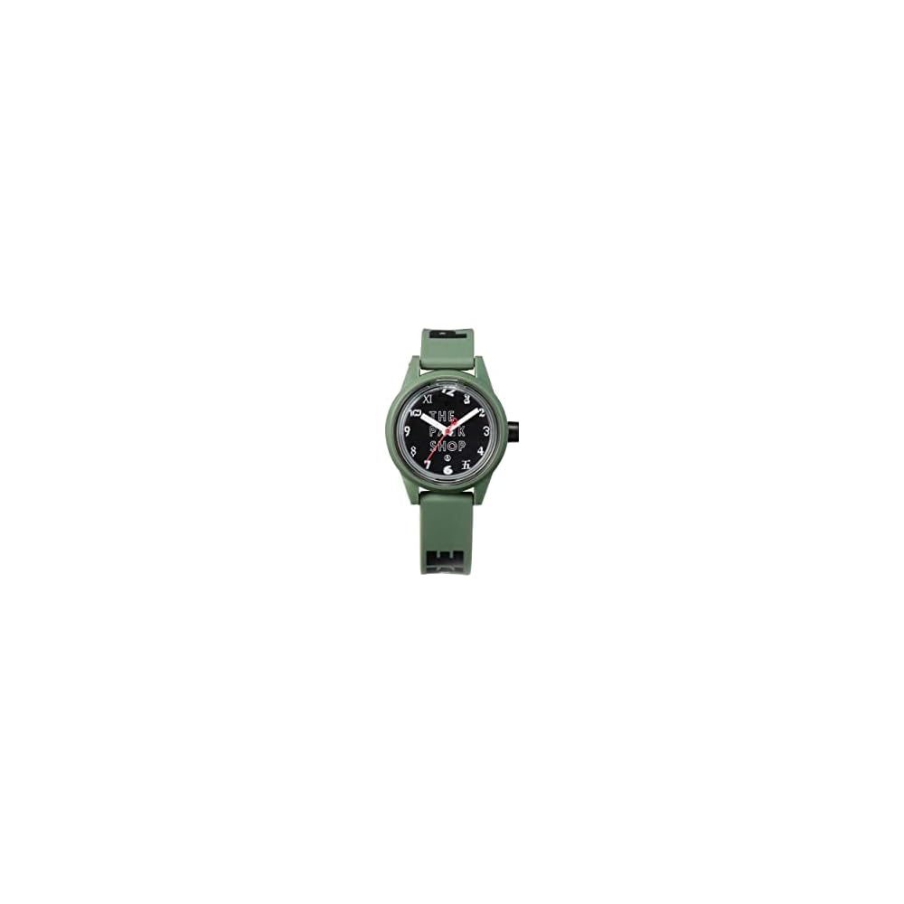 Q&Q SmileSolar The Park Shop Collaboration Analog Solar Watch Waterproof Olive with Urethane Strap
