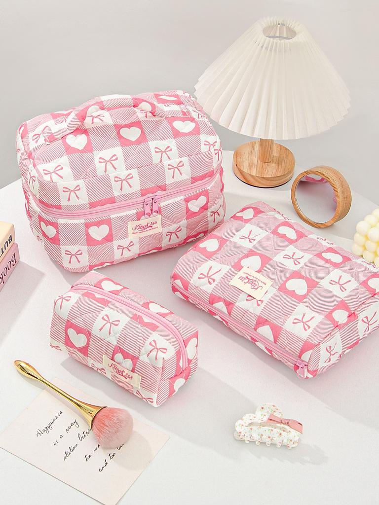Simple Fresh Makeup Bag Large Capacity Multifunctional Cosmetic Storage Bag Portable Travel Toiletry Pouch for Cosmetics Brushes Toiletries Daily Use
