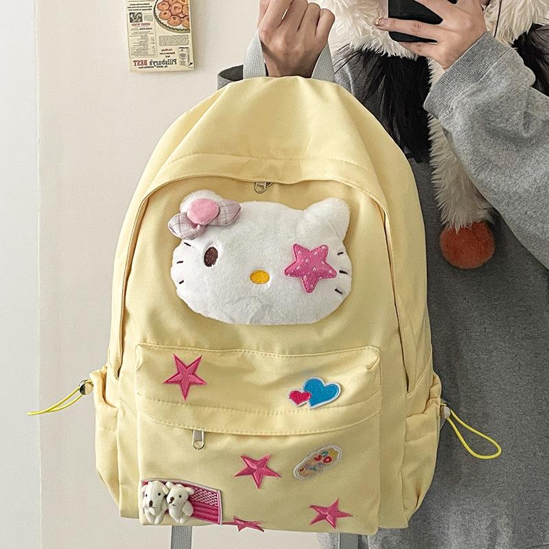 Schoolbag1011 Original Schoolbag Y1k Cute Childlike Kitty Soft Girl Sweet Backpack Student Girl Hottie Star Schoolbag
