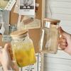 Tasse Carrée en Verre avec Poignées Verres en Verre Borosilicaté Mug Lait Café Tasse à Vin Latte Tasse à Thé Jus Bière Verre à Eau