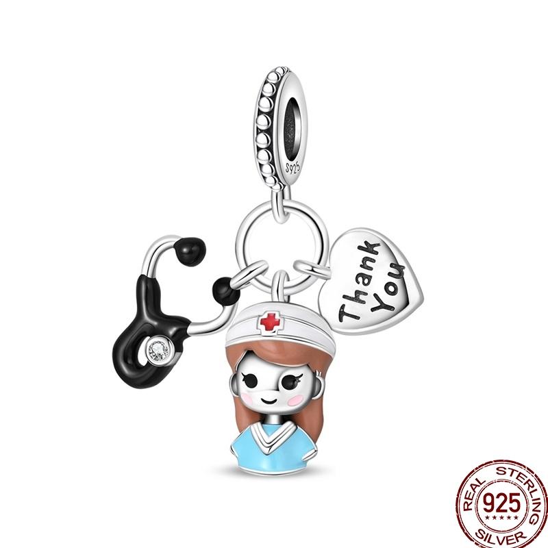 Original Copper Halloween Charms Pumpkin Doctor Skeleton Bead Pendant Fit 3Mm Bracelet Diy Jewelry Gift For Women